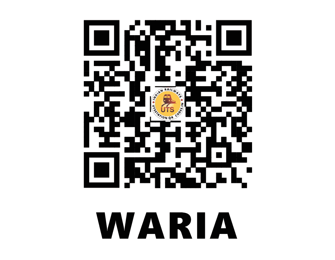 UTS QR Code for WARIA - OYR (ER - WEST BENGAL)